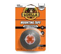 Gorilla Mounting Tape 20KG Max Strength (25mm x 1.5M) - 6 Pack - Heavy Duty Double-Sided Adhesive Tape