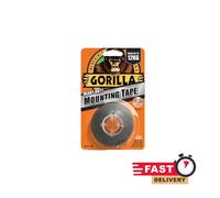 Gorilla Mounting Tape Black Heavy Duty Adhesive Double Sided, Weatherproof, 1.5m