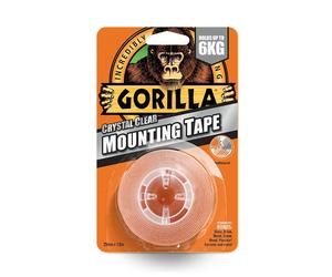 Gorilla Mounting Tape Clear, Black, Squares, XL Or Max Strength Various Options