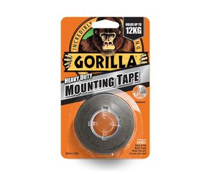 Gorilla Mounting Tape Clear, Black, Squares, XL Or Max Strength Various Options