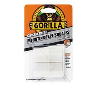 Gorilla Mounting Tape Squares Clear Pack of 24 3044111 GG00608