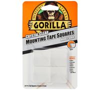 Gorilla Mounting Tape Squares Crystal Clear (1 Pack)