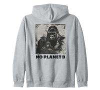 Gorilla, No Planet B, environmental protection, gorilla Zip Hoodie