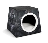 Gorilla on The Ground Cat Bed for Indoor Cats - Foldable Cat & Dog House with Removable Cozy Cushion, Waterproof Oxford Washable Pet House for Small Pets 13.8" X 13.8" X 11.8"