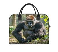 Gorilla on The Ground Laptop Tote Bag Casual Travel Handbag Multi Pocket Shoulder Bags for Work Travel