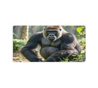 Gorilla on The Ground Mouse Pad Large Non-Slip Office Desk Mat Large Computer and Laptop Mat Laptop Protector Writing Pads for Office Home 12" X 24"