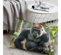 Gorilla on The Ground Pillow Cover Soft Throw Pillow Cover Hidden Zipper Rectangular Lumbar Pillow Covers Decorative Body Cushion Case Pillowcase for Sofa Couch Bedroom 12 "x20