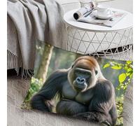 Gorilla on The Ground Pillow Cover Soft Throw Pillow Cover Hidden Zipper Rectangular Lumbar Pillow Covers Decorative Body Cushion Case Pillowcase for Sofa Couch Bedroom 12 "x20