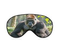 Gorilla on The Ground Sleep Mask Light Block-Out Eye Mask for Side Sleeper Pressure-Free Soft Night Blindfold with Adjustable Strap Breathable Sleep Eye Cover for Travel
