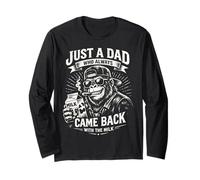 Gorilla Papa, Just A Dad Who Always Came Back with The Milk Long Sleeve T-Shirt