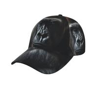 Gorilla Pattern Baseball Cap Unisex Adjustable Baseball Hats for Sports Outdoor Black, Black, One Size, Black, One Size