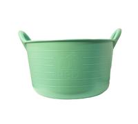 Gorilla Plas 2 Handled Power Tub 30L Flexible 2 Handles Eco Friendly Plastic Tub in Mint Green Durable Heavy Duty Weather Resistant Lightweight Suitable for Home DIY Builders Gardening or Storage