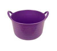 Gorilla Plas 2 Handled Power Tub 30L Flexible 2 Handles Eco Friendly Plastic Tub in Purple Durable Heavy Duty Weather Resistant Lightweight Suitable for Home DIY Builders Gardening or Storage