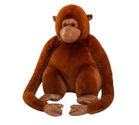 Gorilla plush pillow,long arm gorilla stuffed animals rag doll plush toy,hugging plushies giant monkey with leather hands and feet,throw pillow,soft and cute bed sleeping pillow