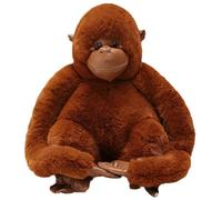 Gorilla plush pillow,long arm gorilla stuffed animals rag doll plush toy,hugging plushies giant monkey with leather hands and feet,throw pillow,soft and cute bed sleeping pillow