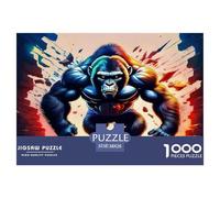 Gorilla Puzzle Game Gifts for Men Women 1000 Piece - Gorilla Superhero Dynamic Powerful Vibrant The Whole Family Activity for Home Wall Decor38x26cm/1000pcs