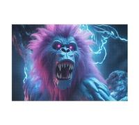 Gorilla Puzzles 1000 Pieces Wooden Jigsaw Puzzle for Adults Brain Exercise Challenge Game Gift for Kids Children Jigsaws （75×50cm）