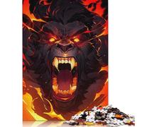 Gorilla Rage Jigsaw Puzzles Puzzles for Adults Kids. 1000 Pieces Whimsical Challenge Toy Educational Game Home Decoration for Adults& Kids Age 14 Years Up 1000pcs (38x26cm)
