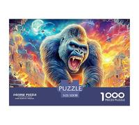 Gorilla RampageProfessional-Grade Jigsaw Puzzles for Adults A Demanding 1000-Piece (Advanced) Challenging Puzzle Games Experience - Serves As An Excellent And Enjoyable Gift for Adults And Kids Age 1