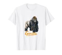 Gorilla Realistic Wildlife Illustration T-Shirt