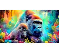 gorilla Recycled Paper Puzzle 1000 Pieces Fun and Challenging Family Game Puzzle Game for The Whole for Women, Gifts for Men 38x52cm/1000pcs