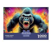 Gorilla RoarMassive 1000-Piece Jigsaw Puzzles for Adults A Vast Expanse of 1000 Impossible-Hard-Difficult Challenging Puzzle Game Pieces - A Gift of Unparalleled Depth for Adults And Young Adults 12+