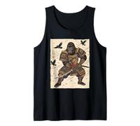 Gorilla Samurai Katana Warrior Japanese Ukiyo-e Art Tank Top