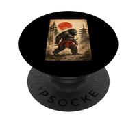 Gorilla Samurai Warrior Japanese Vintage Graphic Ukiyo-e Art PopSockets Adhesive PopGrip