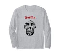 Gorilla Skull (Ape Illustration Monkey Graphic) Long Sleeve T-Shirt