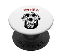 Gorilla Skull (Ape Illustration Monkey Graphic) PopSockets Adhesive PopGrip