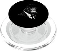 Gorilla Smoking Cigar Mafia Gangster Portrait PopSockets PopGrip for MagSafe