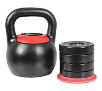 Gorilla Sports Adjustable Kettlebell Weights 8kg - 16 kg or 16 kg to 24kg For Functional Fitness, 16 KG