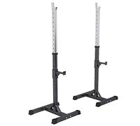GORILLA SPORTS® Adjustable Squat Rack Barbell Stand Steel up to 500 kg | Dumbbell Stand 30 mm with Shelf for Barbell, Barbell Bar Rack 11 Heights, Safety Rack 7 Levels, Squat Rack Home Gym
