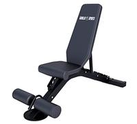 GORILLA SPORTS® Adjustable Weight Bench - Incline/Decline/Flat, 156 x 51 x 114 cm, Max. Load 400 kg, Steel, Black - Multifunctional Gym Bench, Fitness Workout, Strength Training, Lifting Exercise