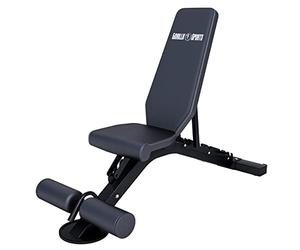 GORILLA SPORTS® Adjustable Weight Bench - Incline/Decline/Flat, 156 x 51 x 114 cm, Max. Load 400 kg, Steel, Black - Multifunctional Gym Bench, Fitness Workout, Strength Training, Lifting Exercise