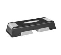 GORILLA SPORTS® Aerobic Step Platform - 3 Levels Adjustable Height, Stable, Non-Slip Feet, Space-Saving, Plastic, Max Load 200 kg - Steppers for Exercise Workout, Home Gym, Fitness Step