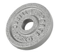 GORILLA SPORTS® Cast Iron Weight Plates, 30/31 mm, Single or Set | Black or silver discs with raised grip edge and kg marking; fits standard dumbbell, barbell, curl and triceps bars