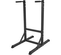 GORILLA SPORTS Dip Station 98 x 65 x 125 cm Max Load 150 kg Padded Handles Steel Black or White Dip Station Parallettes Dip Bar Dip Station Fitness