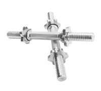 GORILLA SPORTS® Dumbbell Bar - Single or Pair, with Spinlock Collars, 30mm, 42cm Long, Max. Load 100kg, Knurled, Anti Slip Hand Grip, Chrome - Dumbbell Handles, Weight Lifting, Bodybuilding