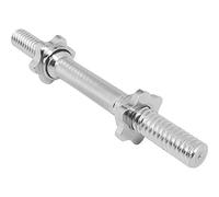 GORILLA SPORTS® Dumbbell Bar - Single or Pair, with Spinlock Collars, 35cm Long, 30mm, Max. Load 100kg, Knurled, Anti Slip Hand Grip, Chrome - Dumbbell Handle, Bars, Weight Lifting, Bodybuilding