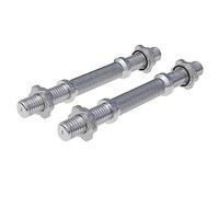 GORILLA SPORTS® Dumbbell Bar - Single or Pair, with Spinlock Collars, 35cm Long, 30mm, Max. Load 100kg, Knurled, Anti Slip Hand Grip, Chrome - Dumbbell Handle, Bars, Weight Lifting, Bodybuilding