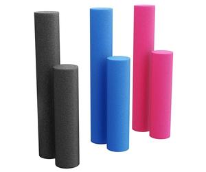 GORILLA SPORTS® Foam Roller - 60 x 15 cm or 90 x 15 cm, EPE Foam, Blue / Pink / Black - Self Massage, Muscle Roller, Trigger Point, Massager for Back, Leg, Fitness, Pilates, Exercise, Yoga