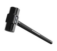 Gorilla Sports® Gym Hammer 6-30 kg, 8 Weights, Plastic-Coated | Black training sledgehammer for strength-endurance, explosive force and coordination; cast iron, engraved kg marking