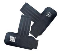 GORILLA SPORTS Gym Straps - Padded, Durable, Non-Slip, Men and Women, Black - Deadlift Gym Straps, Straps, Wrist Straps for Weight Lifting, Gym Strips, Power Straps