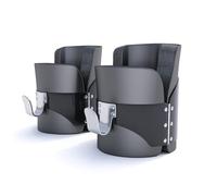 GORILLA SPORTS® Inversion Boots - Pair, 30mm, Max. Load 250 kg, Safety Lock, Foam Padding, Black - Anti Gravity Boots, Ab Crunch, Abdominal Sit Up Hooks Bar, Hanging Pull Up Boots, Fitness Exerciser