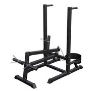 GORILLA SPORTS® Plate Loaded Dip Station Steel Dip Bars up to 200 kg