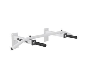 GORILLA SPORTS® Pull Up Bar - Wall Mounted, 101 x 51 x 20 cm, Max Load 350 kg, Multi Grip, Heavy Duty, Solid Steel, Black or White - Chin Up Bar, Dip Station, Workout Bar, Strength Training