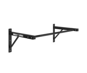 GORILLA SPORTS® Pull Up Bar - Wall Mounted, 121 x 61 x 40 cm, Max. 150kg, Ribbed Grip Surfaces, Steel - Home Gym, Chin Pull-Up Bar, Fitness, Workout, Training Equipment