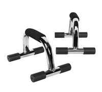 GORILLA SPORTS® Push Up Handles - Pair, Non-Slip Foam Grips, Max. Load 150kg per Handle, Chrome-Plated Steel - Push Up Bars, Pushup Stands, Chest Press, Strength Training, Fitness, Workout, Home Gym