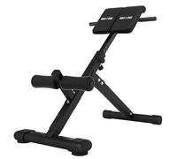 GORILLA SPORTS® Roman Chair - 5 Adjustment Levels, Foldable, Max Load 120 kg, Non-Slip Foot Caps, Back Padding, Colours: Black and White - Hyperextension Bench, Back Extension Machine